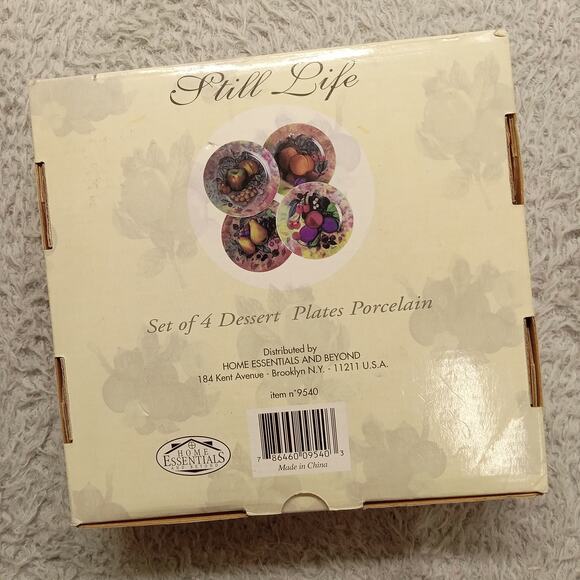 I. Godinger & Co. Still Life Set of 4 7.5" Desert Plates #9540 - Picture 5 of 5